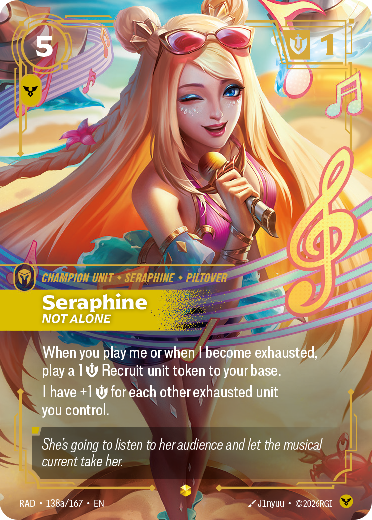 Seraphine, Not Alone (Alternate Art) (RAD-138a/167) [Riftbound: Radiance]