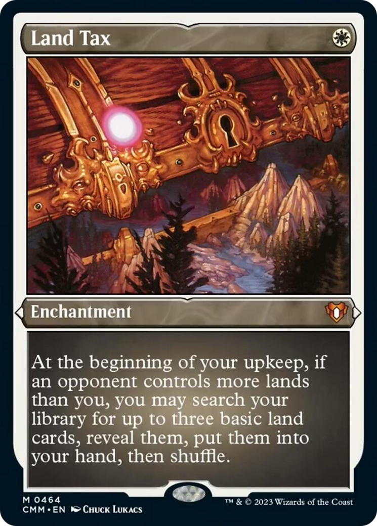 Land Tax (Foil Etched) [Commander Masters]