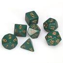 Chessex CHX 25414 7-DIE SET OPAQUE DUSTY GREEN/COPPER