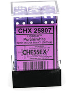 Chessex - CHX25807 - Opaque Purple/White 36D6