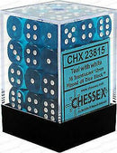 Chessex - CHX23815 - Translucent Teal/White 36D6