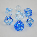 Chessex CHX 27466 7-DIE SET NEBULA DARK BLUE/WHITE