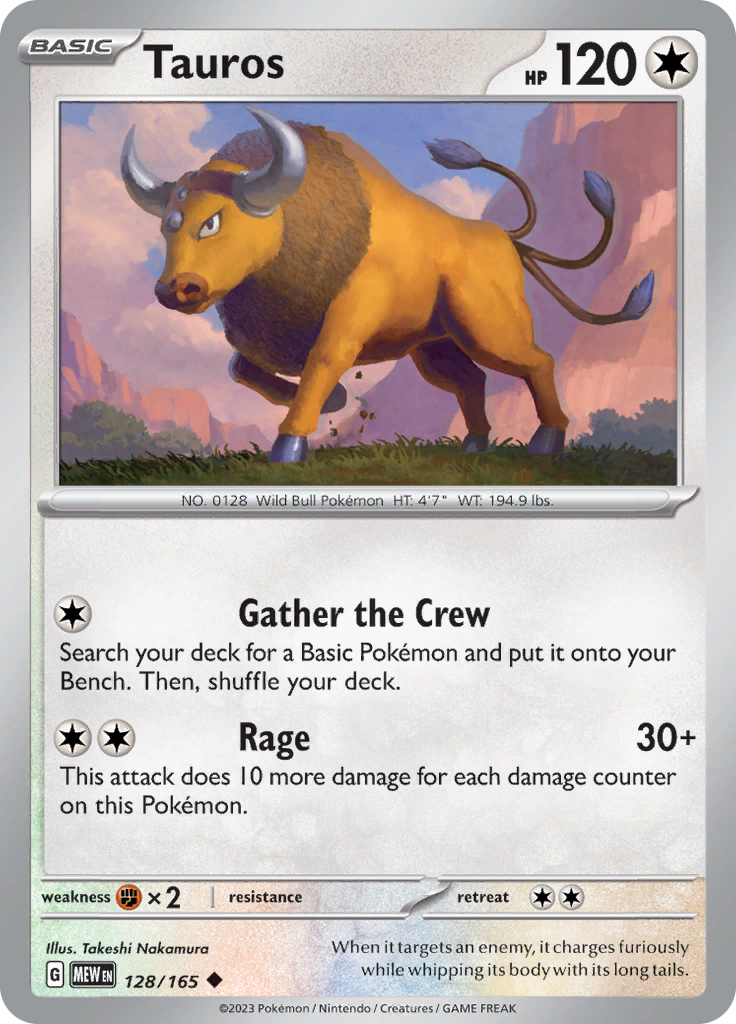 Tauros (128/165) [Scarlet & Violet 151]