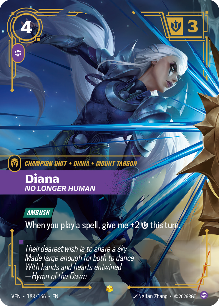 Diana, No Longer Human (Overnumbered) (VEN-183/166) [Riftbound: Vendetta]
