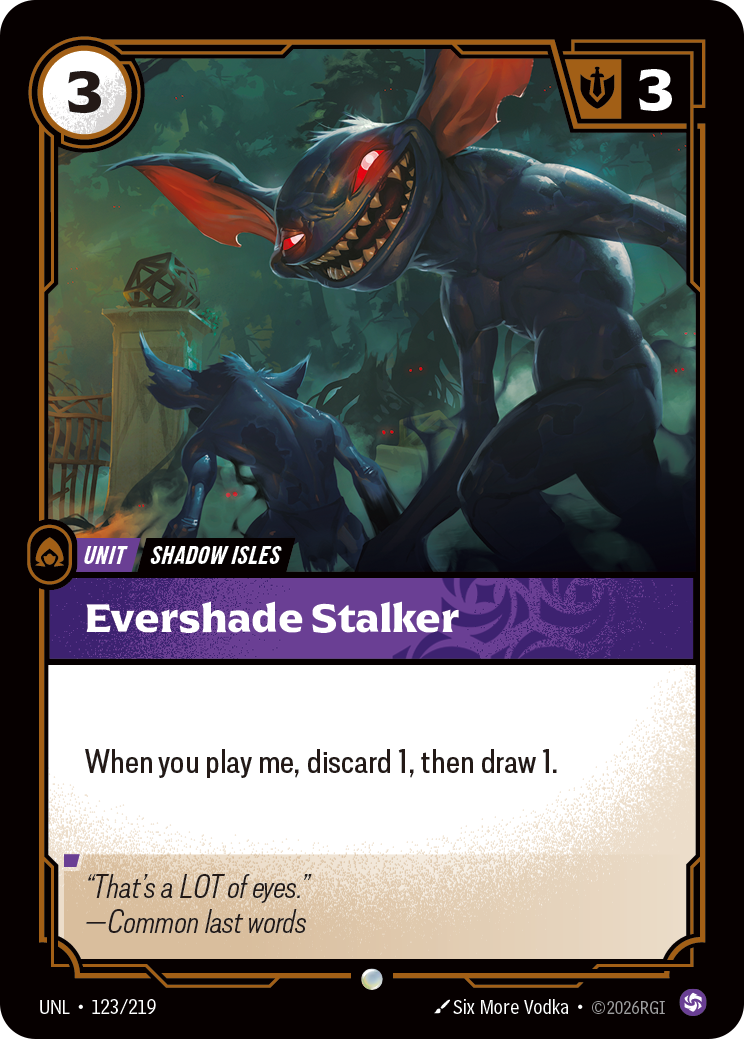 Evershade Stalker (UNL-123/219) [Riftbound: Unleashed]