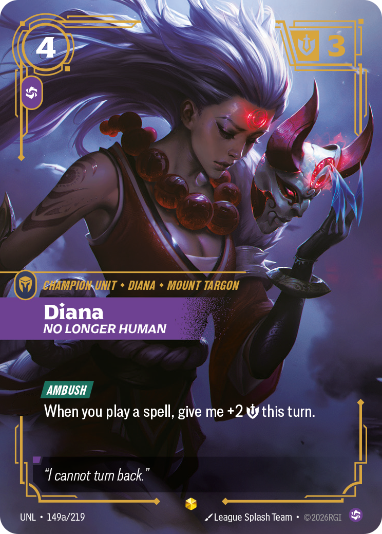 Diana - No Longer Human (Alternate Art) (UNL-149a/219) [Riftbound: Unleashed]