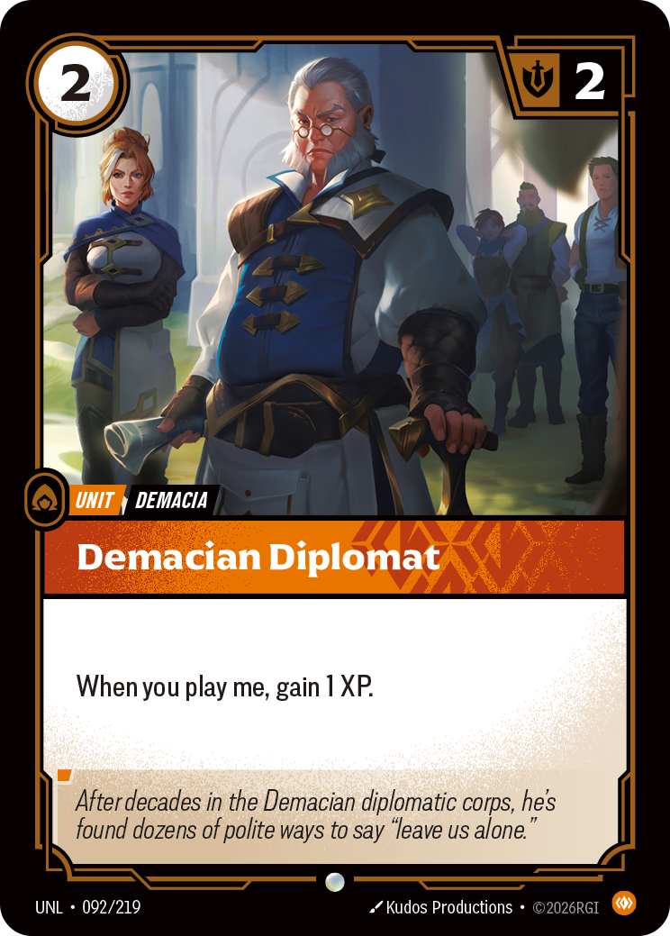 Demacian Diplomat (UNL-092/219) [Riftbound: Unleashed]