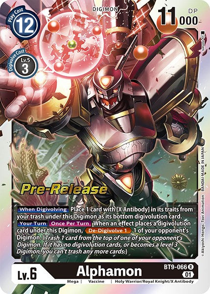 Alphamon [BT9-066] [X Record Pre-Release Promos]