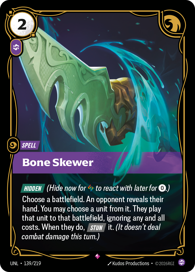 Bone Skewer (UNL-139/219) [Riftbound: Unleashed]