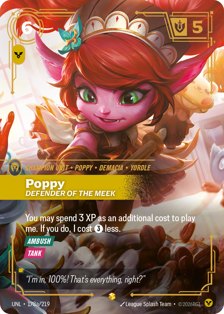 Poppy - Defender of the Meek (Alternate Art) (UNL-178a/219) [Riftbound: Unleashed]