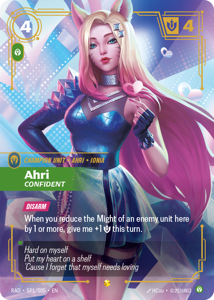 Ahri, Confident (K/DA Special Art) (RAD-SP1/005) [Riftbound: Radiance]