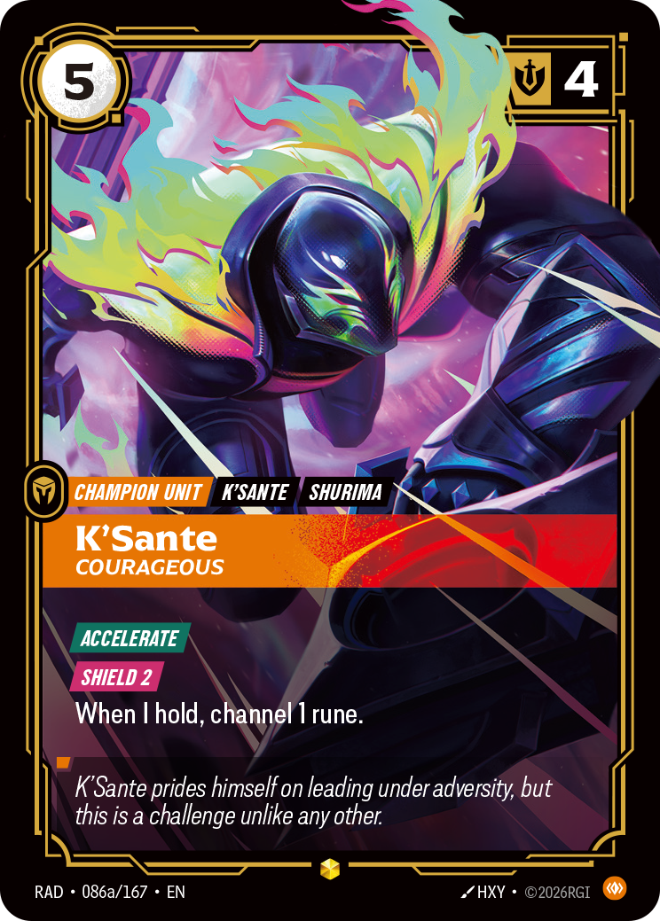K'Sante, Courageous (Alternate Art) (RAD-086a/167) [Riftbound: Radiance]