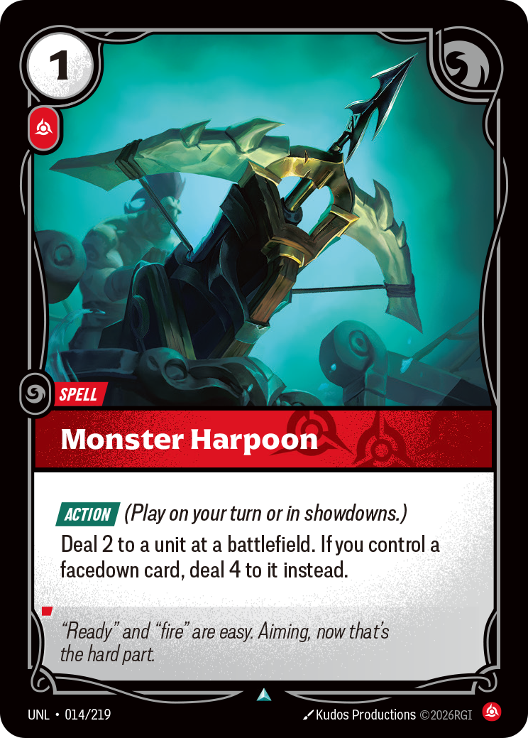 Monster Harpoon (UNL-014/219) [Riftbound: Unleashed]