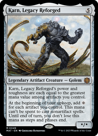 MAT-0049 - Karn, Legacy Reforged - Non Foil Mythic - NM