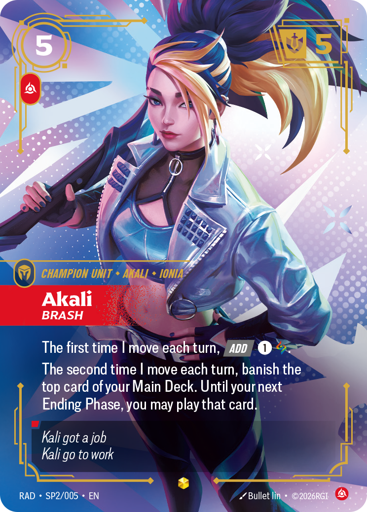 Akali, Brash (K/DA Special Art) (RAD-SP2/005) [Riftbound: Radiance]