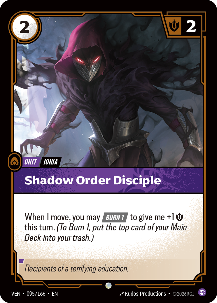 Shadow Order Disciple (VEN-095/166) [Riftbound: Vendetta]