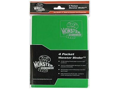 Monster Binder Protectors 4 Pocket - Emerald Green