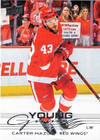 204 - Carter Mazur - Young Guns RC [Detroit Red Wings]