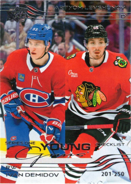 250 - Ivan Demidov/Artyom Levshunov CL - Young Guns RC [Montreal Canadiens / Chicago Blackhawks]