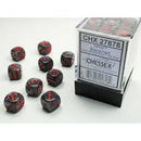 Chessex - CHX27878- Black/Red 36D6