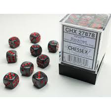 Chessex - CHX27878- Black/Red 36D6