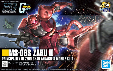Bandai - Mobile Suit Gundam: Char's Zaku II - 1/144 High Grade Model Kit