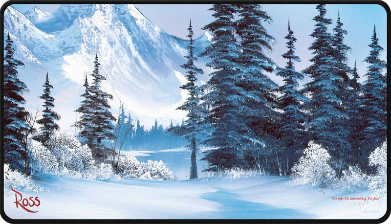 Ultra Pro Black Stitched Playmat - Bob Ross Winter Paradise