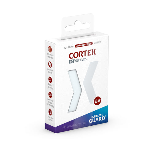 UG SLEEVES CORTEX JAPANESE SIZE GLOSSY 
TRANSPARENT 60 CT.