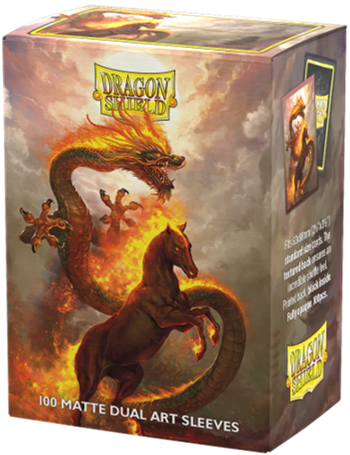 Dragon Shield 100 Pack Fire Horse Matte Dual Sleeves