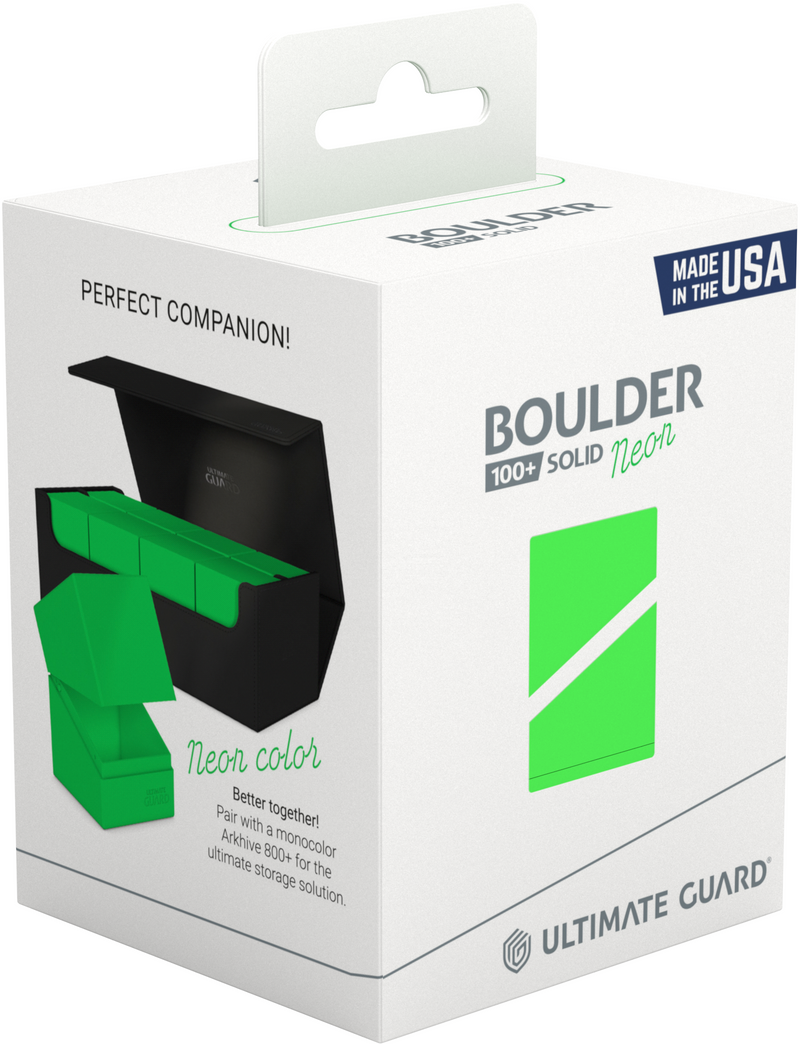 UG - Boulder 'n' Tray: Neon Green - 100+ Deck Box