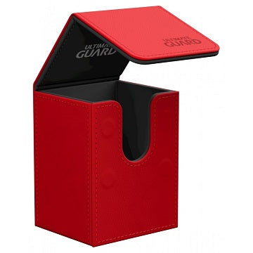 Ultimate Guard 80+ Leatherette Red Flip Deck Case