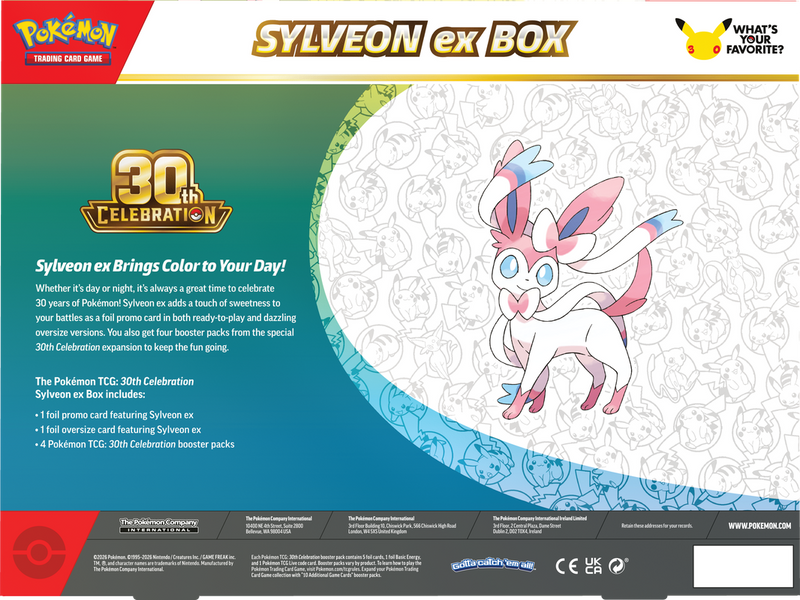 PKMN - 30th Celebration - Sylveon ex Box (PREORDER)