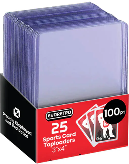 Evoretro - 100pt Sports Card Protector - Toploader Card Storage