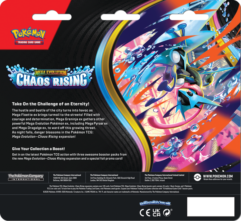 PKMN - Mega Evolution: Chaos Rising - 3-Pack Blister