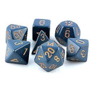 Chessex CHX 25426 7-DIE SET OPAQUE DUSTY BLUE/COPPER