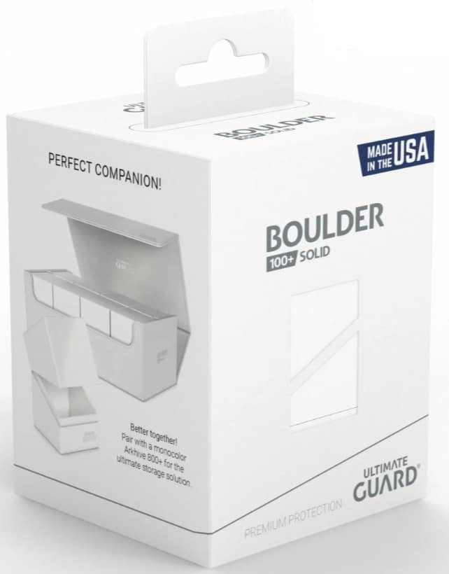 UG - Solid Boulder: White - 100+ Deck Box