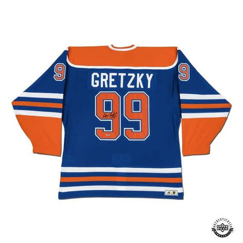 Wayne Gretzky Autographed - Edmonton Oilers “Heroes of Hockey” Blue Adidas Jersey