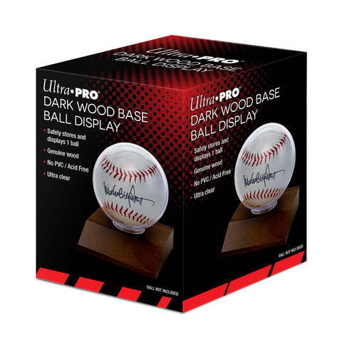 Ultra PRO: Display - Baseball Wood Base (Dark Wood Brown)