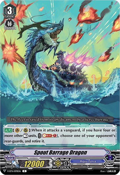 Spout Barrage Dragon (V-BT11/070EN) [Storm of the Blue Cavalry]