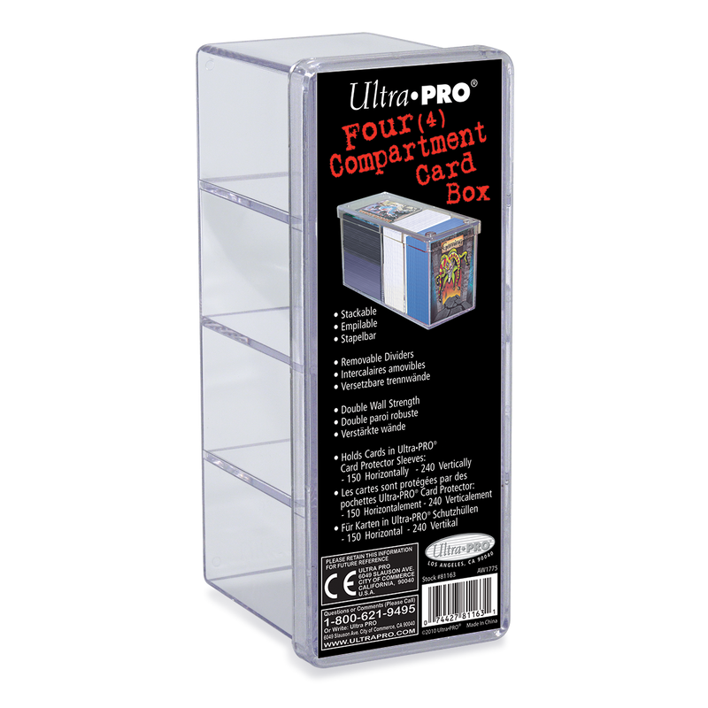 Ultra PRO: Card Box - Four Compartment (Clear)