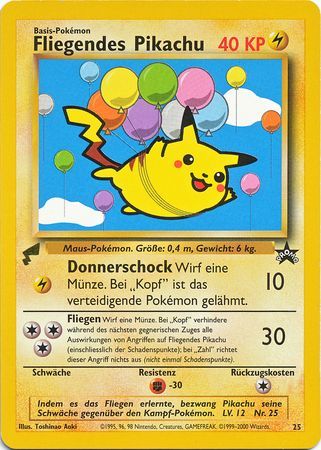 25 - Fliegendes Pikachu (Flying Pikachu) - World Collection Promo (German) - NM