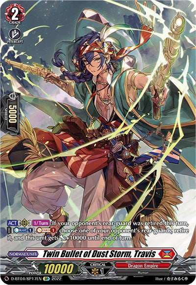 Twin Bullet of Dust Storm, Travis (D-BT04/SP17EN) [Awakening of Chakrabarthi]