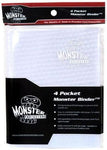 Monster Binder Protectors 4 Pocket - Holo White w/ white pages
