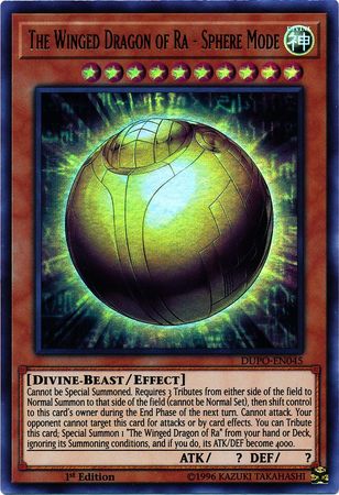 DUPO-EN045 - The Winged Dragon of Ra - Sphere Mode - Ultra Rare 1st Edition - NM