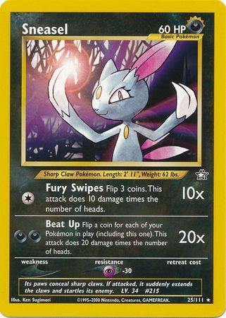 25/111 - Sneasel - Rare Unlimited - NM
