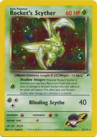 13/132 - Rocket's Scyther - Holo Unlimited - NM