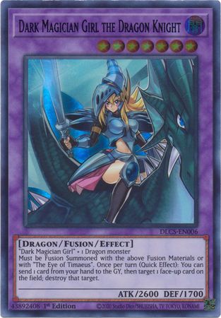 DLCS-EN006 - Dark Magician Girl the Dragon Night - Ultra Rare 1st Edition - NM