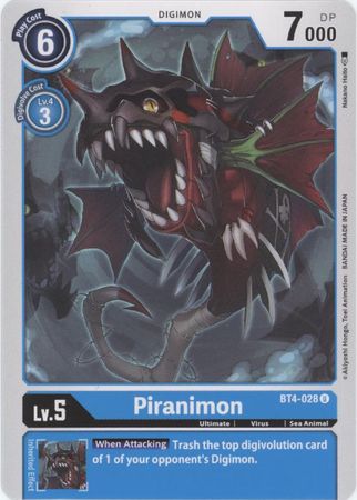BT4-028 - Piranimon - Uncommon -  NM