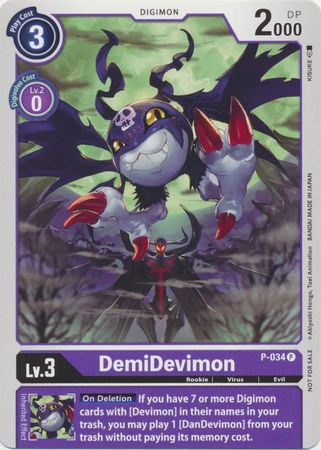 P-034 - DemiDevimon - Dash Pack Promo - NM