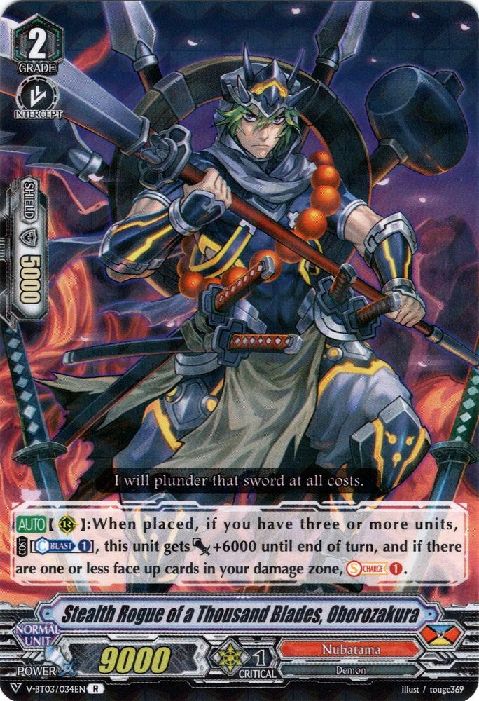 Stealth Rogue of a Thousand Blades, Oborozakura (V-BT03/034EN) [Miyaji Academy CF Club]